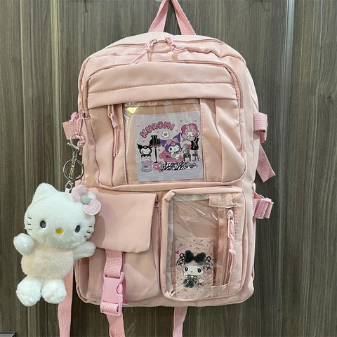 Lovely Sanrio Backpack Large Capacity Kuromi Hello Kitty Melody-TB00067-Veeddydropshipping