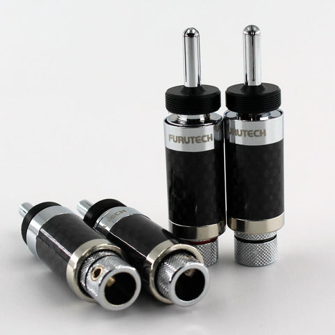 1pair   Hohe-ende hallo-fi furutech cf 202 (r) rhodium-berzogene carbon faser -CE00172-Veeddydropshipping