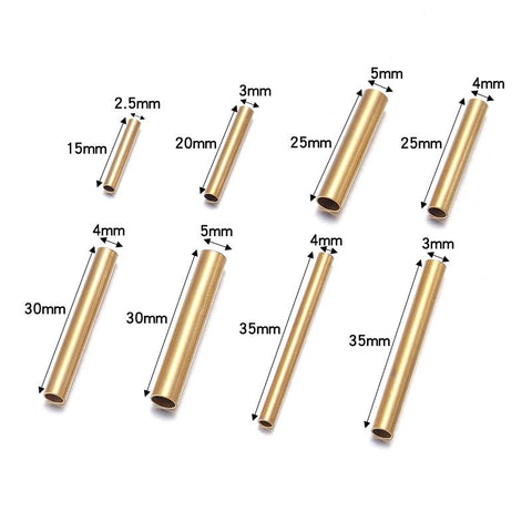 Steel Tube Beads Metal Long Tube Connectors  DIY Jewelry Making-JW01484-Veeddydropshipping