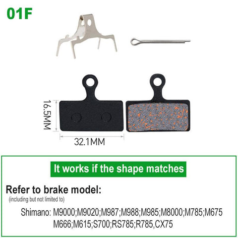 1 Pair Bicycle Disc Brake Pads Semi-Metallic Hydrauli Disc Brake-AM00173-Veeddydropshipping