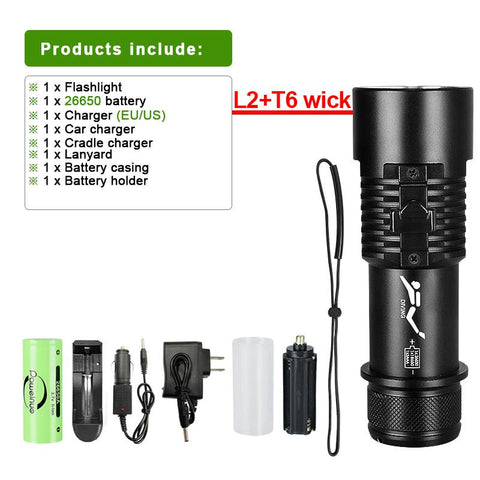 10000Lumens Professional Diving Flashlight Rechargeable XHP160 Diving Torch-TI00956-Veeddydropshipping
