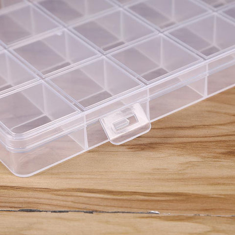 Rectangle Plastic Jewelry Box Compartment Storage Box-JW01733-Veeddydropshipping