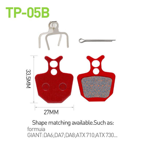 2 Pairs (4 pcs) MTB Bicycle Hydraulic Disc Brake Pads Semi-Metallic-AM00168-Veeddydropshipping