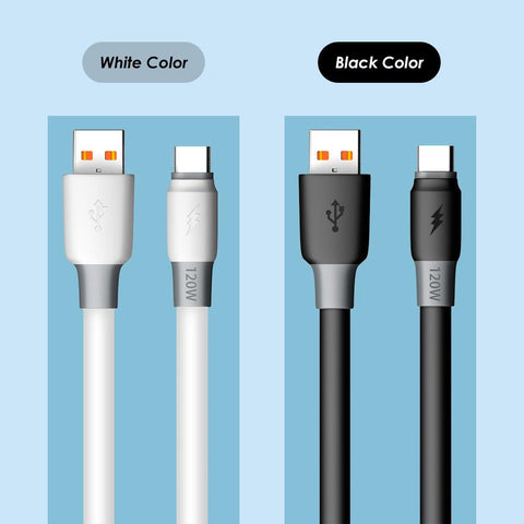 120W 6A Super Fast Charge Type-C Liquid Silicone Cable Quick Charge USB Cable-PA00440-Veeddydropshipping