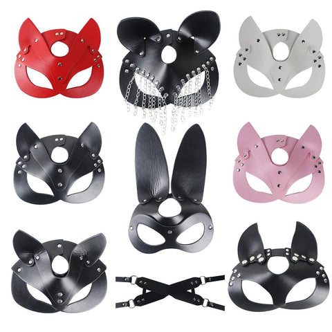 Sexy Leather Mask Bunny Girl Cosplay-WF01483-Veeddydropshipping