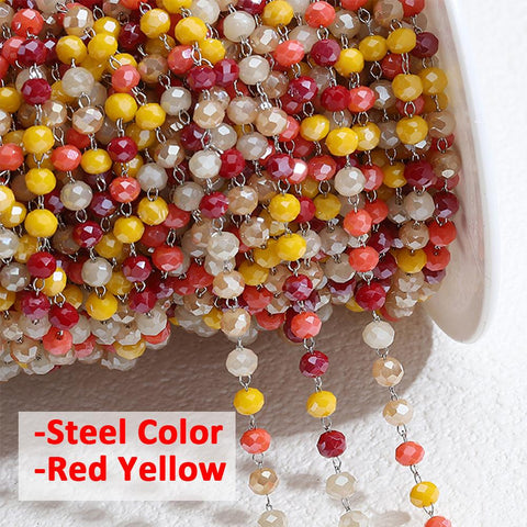 Crystal Stone Stainless Steel Chain for Chain Jewelry Making DIY-JW01587-Veeddydropshipping