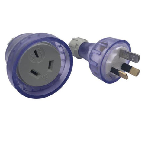 Transparent Copper 10A/15A 250V AU 3Pin male female detachable wiring plug Australia -CE00162-Veeddydropshipping