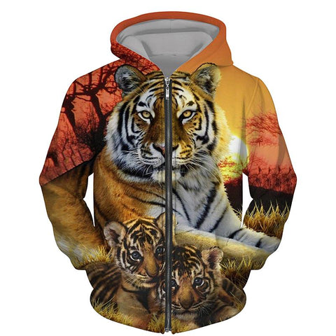 Printed Hooded Sweatshirt Sport Coat Pullover Fashion-MF00330-Veeddydropshipping