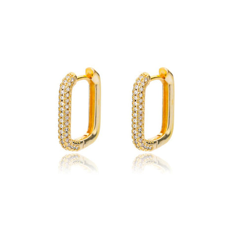 Stainless Steel Square Earrings For Women  Cubic Zirconic -JW01434-Veeddydropshipping