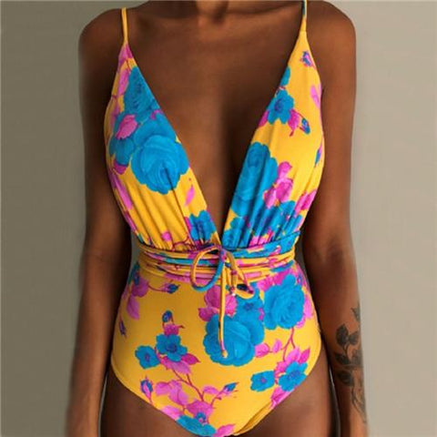 Multiple Ways Of Wearing Swimwear Women S-XXL Plus Size One Piece Swimsuit -OS00041-Veeddydropshipping