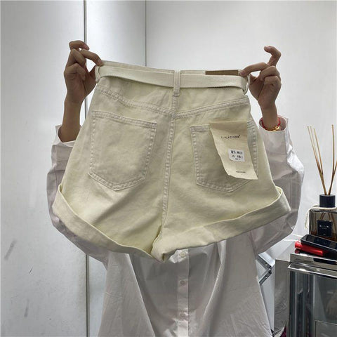 Vintage Cargo Jeans Women Shorts-WF00639-Veeddydropshipping