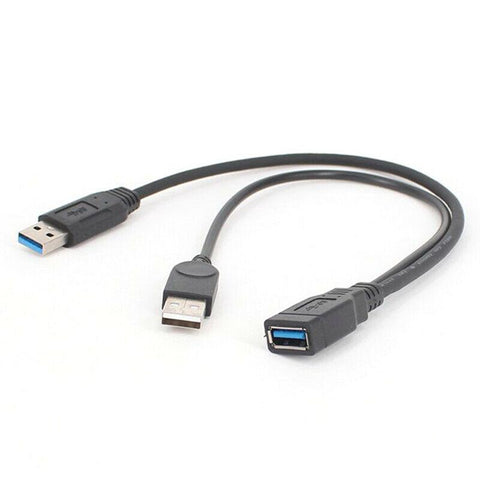 USB 3.0 Cable Dual Power Charge Cables Y Adapter Male to Female Cord-CE00152-Veeddydropshipping