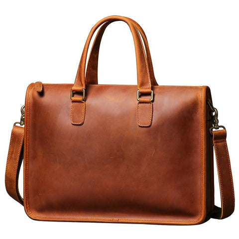Men Briefcase for Laptop 14 Messenger Men&#39;s Leather Business-BS00449-Veeddydropshipping