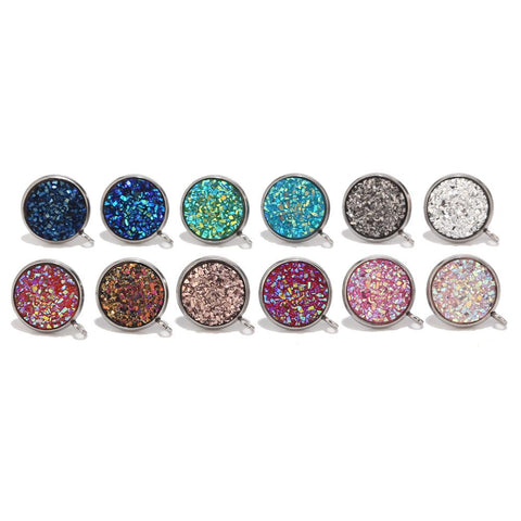 Stainless Steel Silver Resin Jewelry Findings Loop for Earring Making -JW01554-Veeddydropshipping