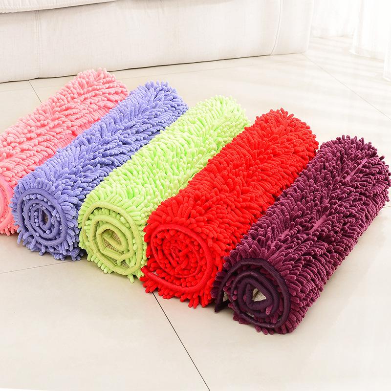 Chenille Bath Mat Bathroom Rug Carpet-HA00472-Veeddydropshipping