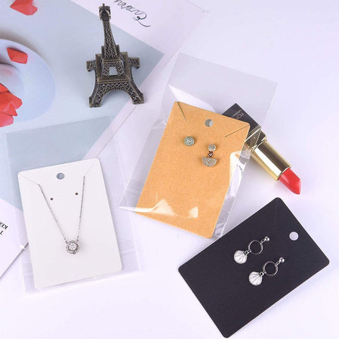 Kraft Paper Cards Jewelry Necklace Earring Display Holder-JW01658-Veeddydropshipping