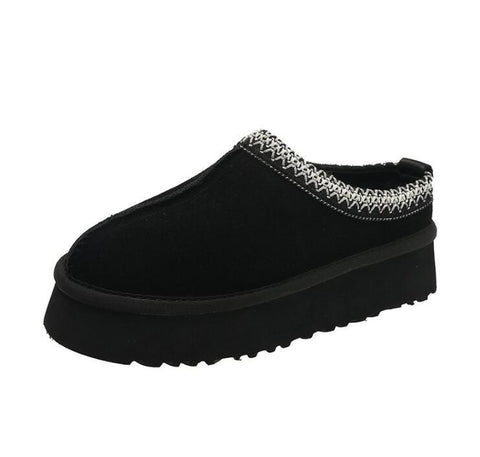 Suede Plush Warm Casual Shoes 2023 Winter New Thick Goth-BS01027-Veeddydropshipping
