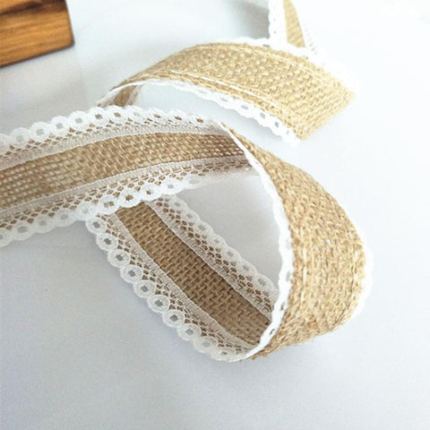 Jute Burlap Lace Rolls wedding table decoration-HA00595-Veeddydropshipping