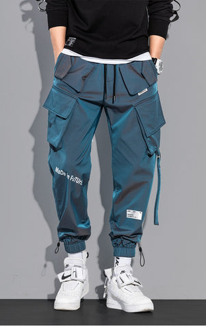 Ribbons Harem Jogging Pants Male Slim Fit Spring-MF00356-Veeddydropshipping