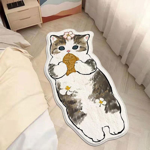 Long Carpet Kawaii Cat Pattern Rug Soft Floor Mat-HA00482-Veeddydropshipping