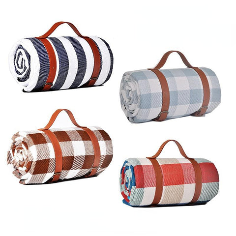 Beach Mat Colorful Plaid Stripe Rectangular Sleeping-OS01325-Veeddydropshipping