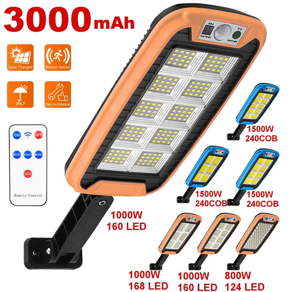 1500W 168LED 240COB Solar Street Lights Outdoor Security Light Wall Lamp-TI00812-Veeddydropshipping