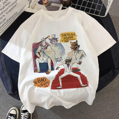 2022 Summer New The Bad Guys Children T-Shirt Kawaii Disney Wolf-TB00972-Veeddydropshipping