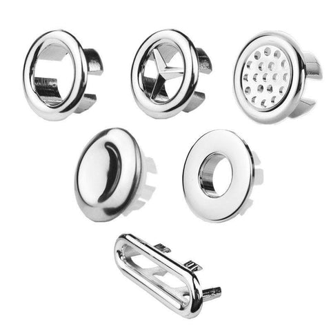 Sink Hole Round Overflow Cover Ceramic Pots-HA01033-Veeddydropshipping
