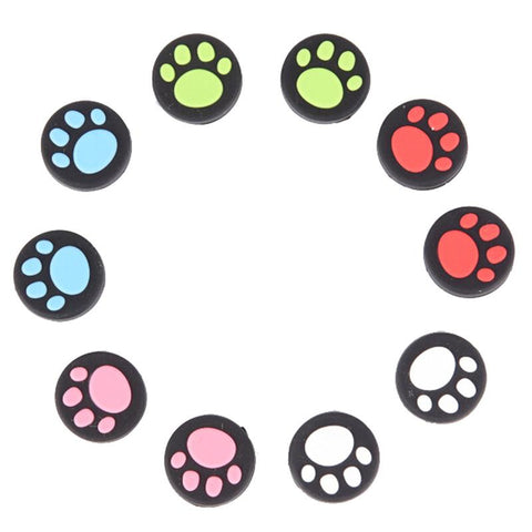2 Pcs Cat Paw Rubber Silicone Game Handle Joystick Thumb Stick Grip Cap -CE01406-Veeddydropshipping