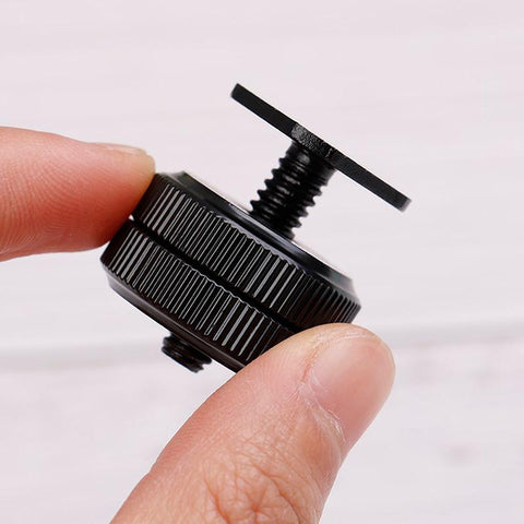 1/4 Hot Shoe Mount Phone Holder Dual Nut Cold Shoe Adapter Bracket-CE00416-Veeddydropshipping