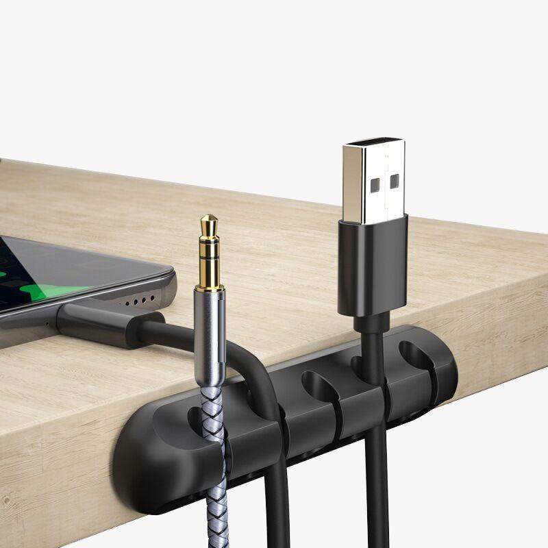 Cable Management Clips Sticky Cord Organizer Silicone Self Adhesive for Desktop USB-PA00886-Veeddydropshipping