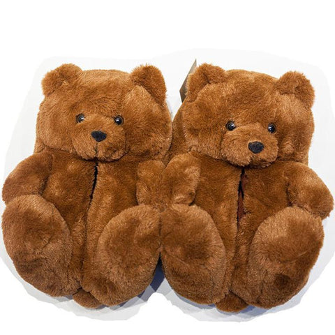 winter velvet Keep warm women shoes Striped Teddy Bear-BS01163-Veeddydropshipping