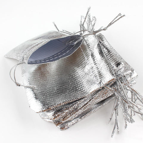 Jewelry Packing Gold/Sliver Foil Cloth Drawstring Velvet Packaging -JW01708-Veeddydropshipping