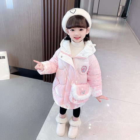 Girls Winter Thermal Padding Jackets and Coats Child Warm Outerwear for Girls-TB01243-Veeddydropshipping