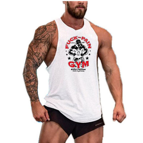 Fashion brand cotton T-shirt top for men's gym fitness shirt for men-Veeddydropshipping