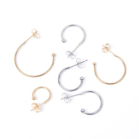 Stainless Steel Ear Wire Earring Hooks  for DIY Jewelry Making-JW01643-Veeddydropshipping