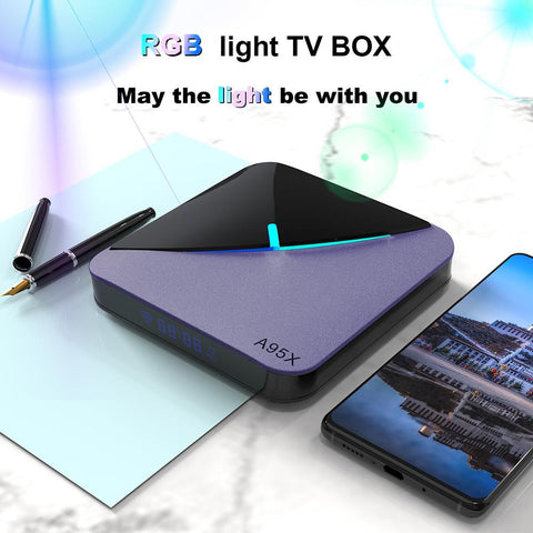 RGB Light Android 11 TV Box A95X F3 Air II 4GB 64GB Dual Wifi 4K 60fps BT5.0 -CE00807-Veeddydropshipping