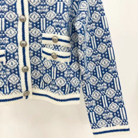 Women Printed Vintage High Street Printed Cardigan Pairs-Veeddydropshipping