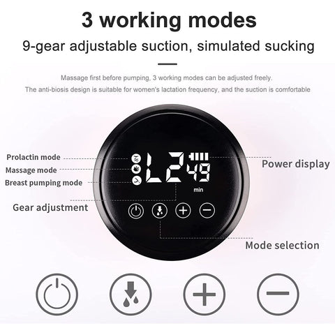 LCD Bilateral Electric Milk Feeding Breast Pump Automatic Massage-TB00690-Veeddydropshipping