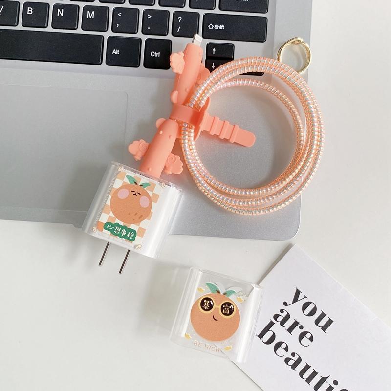 Cartoon Fruit Letter Charging Cover Charging Data Line Protector-Veeddydropshipping