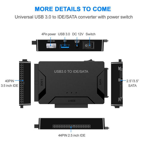 New Zilkee Ultra  Converter USB 3.0 Sata HDD SSD Hard Disk Drive Data Transfer -CE00229-Veeddydropshipping