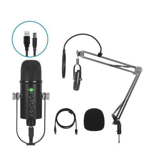 USB capacitive microphone set for home computer recording game -CE01080-Veeddydropshipping