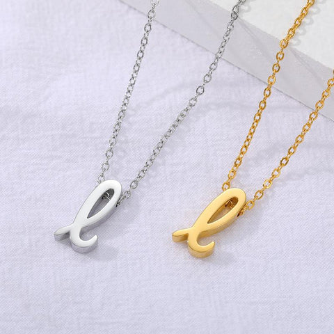 Letter Necklaces For Women Stainless  Necklace Jewelry -JW01251-Veeddydropshipping