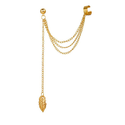 Long Tassel Ear Cuff No Piercing Hook Clip Earrings for Women Simple -JW01433-Veeddydropshipping