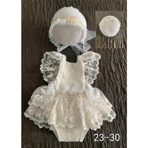 Baby Newborn Photography Props Girl Lace Princess Dress  Outfit Romper-TB00771-Veeddydropshipping