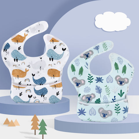 1Pcs Baby Bibs Waterproof Feeding Bibs Unisex Washable Fashion-TB00469-Veeddydropshipping
