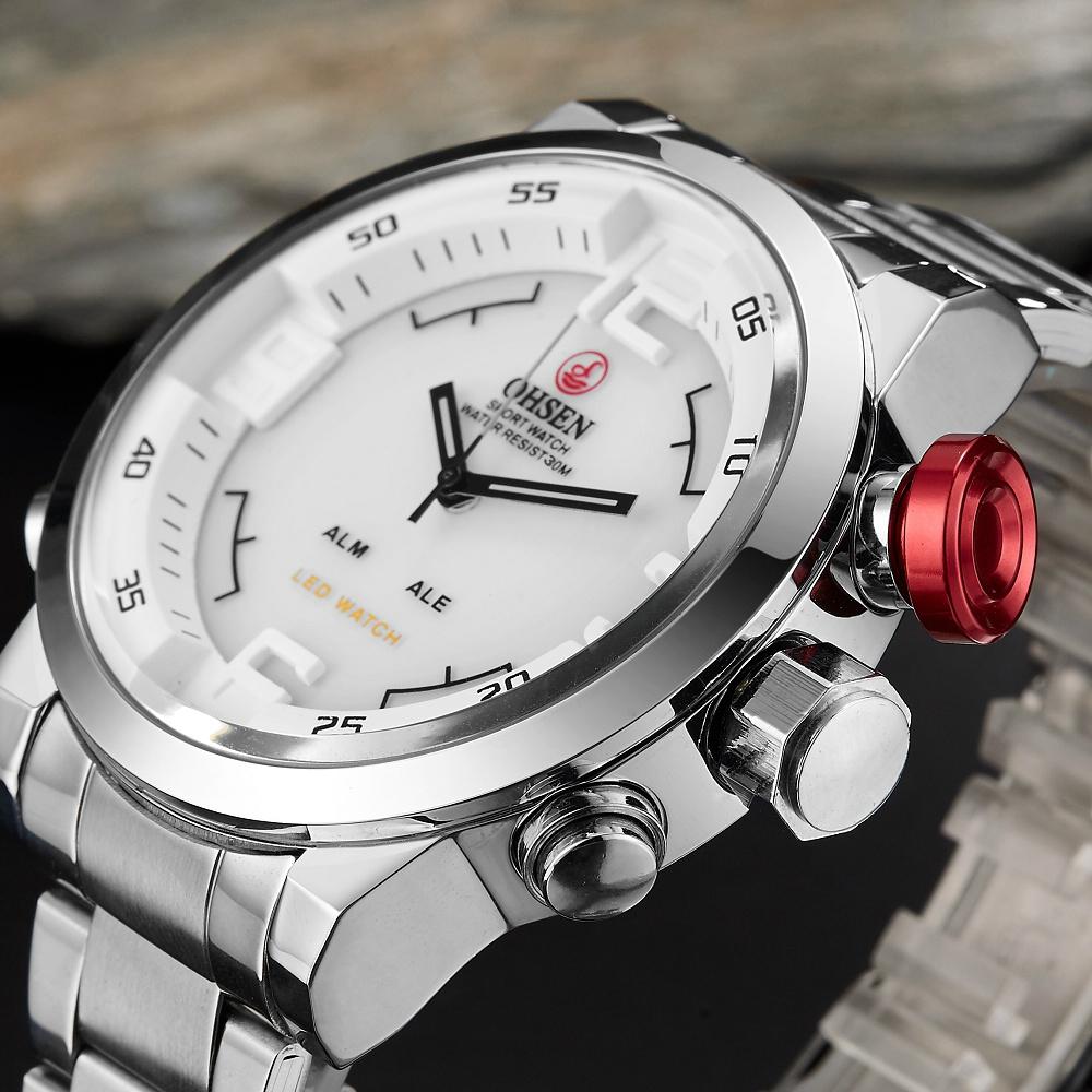 Digital Quartz Men Business Wristwatches White -JW00749-Veeddydropshipping