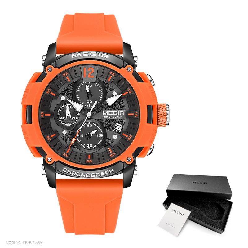 Orange Sport Watches for Men Waterproof Quartz Wristwatch -JW00671-Veeddydropshipping