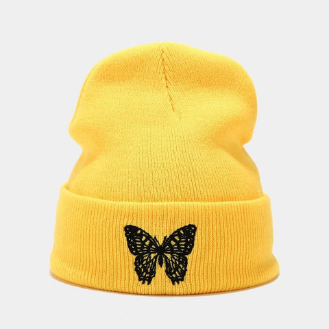 Butterfly Knitted Cap Women&#39;s Warm Beanies-MF00980-Veeddydropshipping
