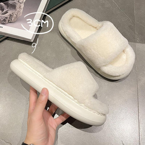 Women Winter House Warm Furry Slippers Women Flip Flops-BS01237-Veeddydropshipping